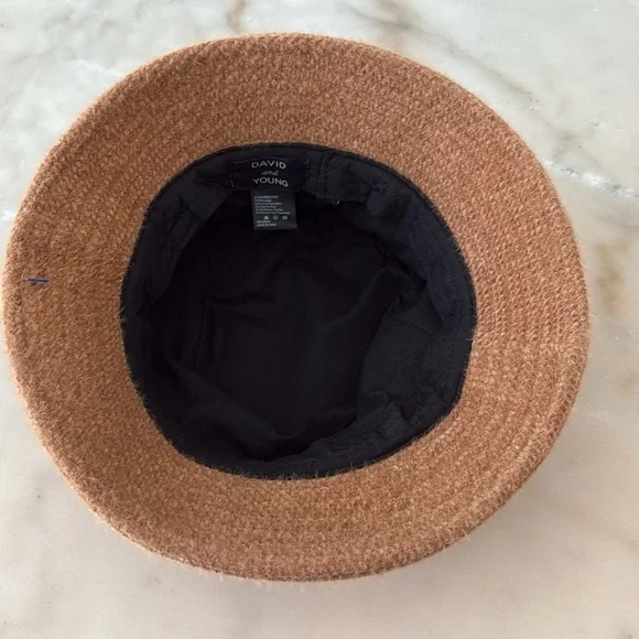 David and Young Teddy Bucket Hat Camel Dark Beige NWOT - Picture 7 of 14
